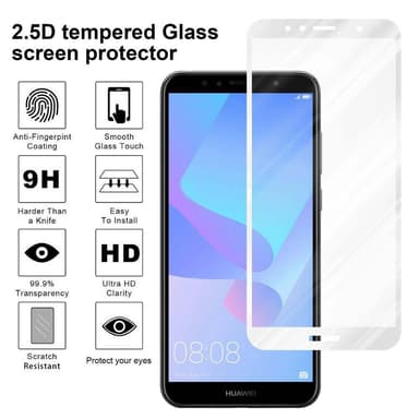 Huawei Y6 PRIME Skjermbeskytter Skärmskydd (hvit)