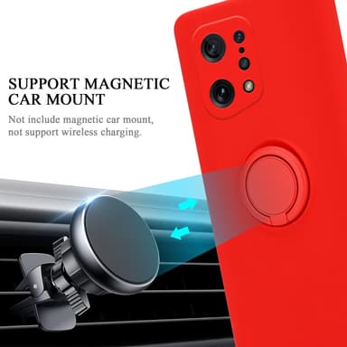 Deksel Oppo FIND X5 Ring Case (rød)
