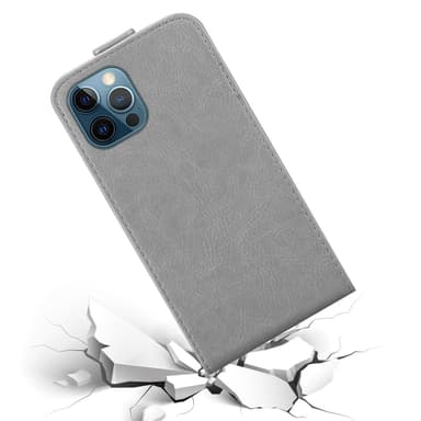 iPhone 12 PRO MAX deksel flip cover (grå)