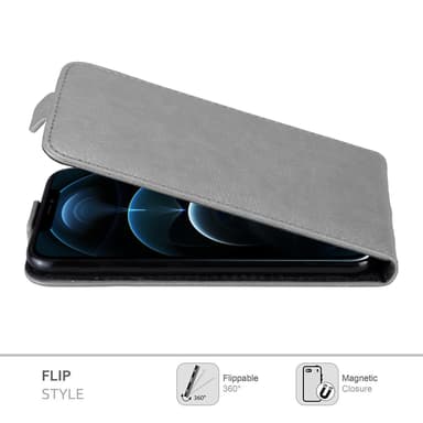 iPhone 12 PRO MAX deksel flip cover (grå)