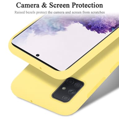 Samsung Galaxy A71 4G silikondeksel case (gul)