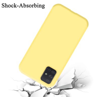 Samsung Galaxy A71 4G silikondeksel case (gul)