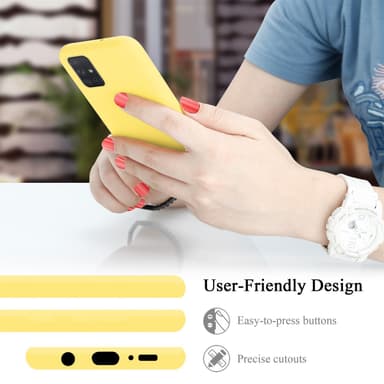 Samsung Galaxy A71 4G silikondeksel case (gul)