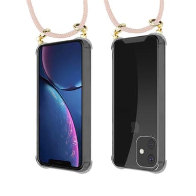 iPhone 11 Deksel med Halskjede (rosa)