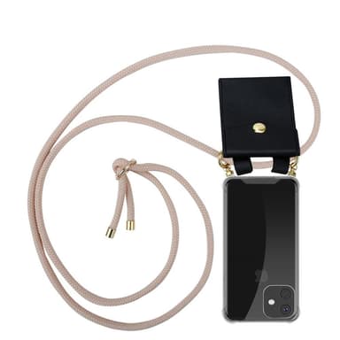 iPhone 11 Deksel med Halskjede (rosa)