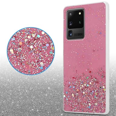 Samsung Galaxy S20 ULTRA Silikondeksel Glitter (rosa)