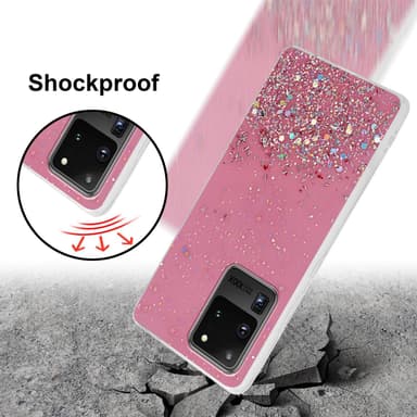 Samsung Galaxy S20 ULTRA Silikondeksel Glitter (rosa)
