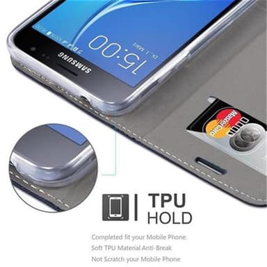 Samsung Galaxy J3 2016 lommebokdeksel etui (blå)
