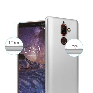 Deksel Nokia 7 PLUS Case Cover (sølv)
