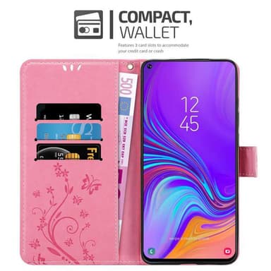 Samsung Galaxy A8s lommebokdeksel Blomster (rosa)