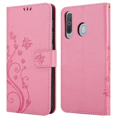 Samsung Galaxy A8s lommebokdeksel Blomster (rosa)