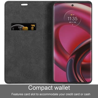 Motorola MOTO G42 lommebokdeksel case (svart)