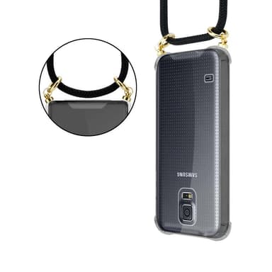Samsung Galaxy S5 / S5 NEO Deksel med Halskjede (svart)