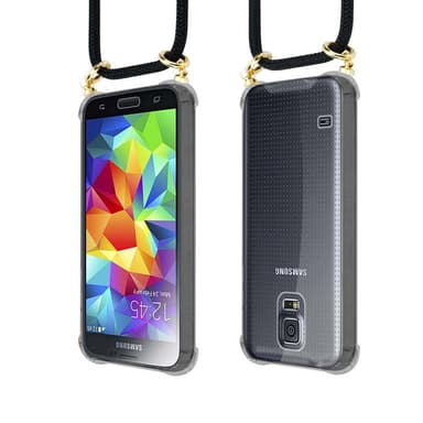 Samsung Galaxy S5 / S5 NEO Deksel med Halskjede (svart)