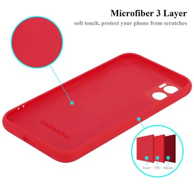 Motorola MOTO E22 / E22i silikondeksel case (rød)