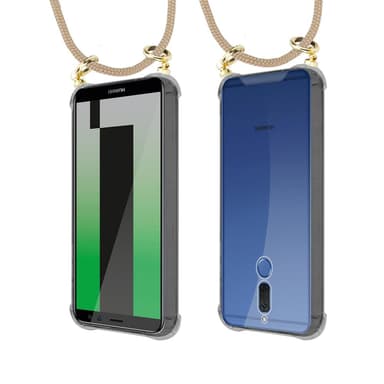 Huawei MATE 10 LITE Deksel med Halskjede (brun)