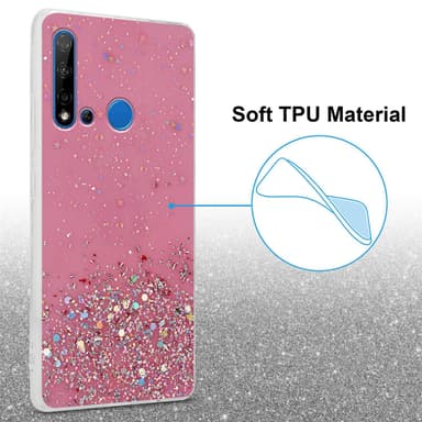 Huawei NOVA 5i / P20 LITE 2019 Silikondeksel Glitter