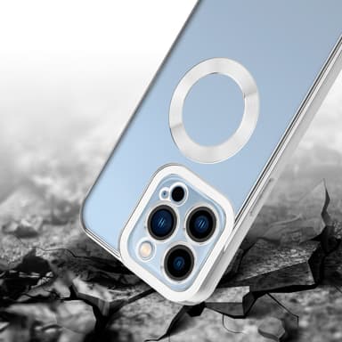 iPhone 13 PRO MAX silikondeksel Krom case