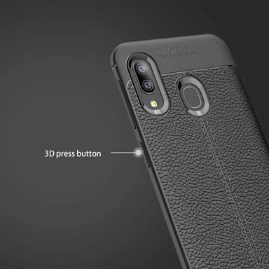 Samsung Galaxy A10e / A20e Deksel Kunstskinn (svart)