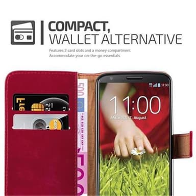 LG G2 lommebokdeksel etui (rød)