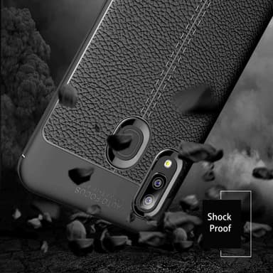 Samsung Galaxy A10e / A20e Deksel Kunstskinn (svart)