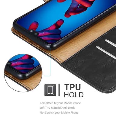 Huawei P20 lommebokdeksel etui (svart)