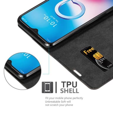 Alcatel 3L 2020 lommebokdeksel case (brun)