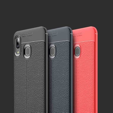 Samsung Galaxy A10e / A20e Deksel Kunstskinn (svart)
