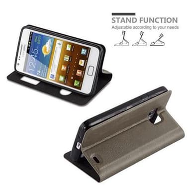 Samsung Galaxy S2 / S2 PLUS lommebokdeksel cover (brun)