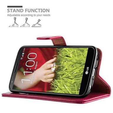 LG G2 lommebokdeksel etui (rød)