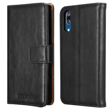Huawei P20 lommebokdeksel etui (svart)