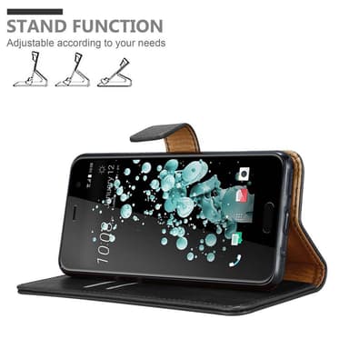 HTC U PLAY lommebokdeksel etui (svart)