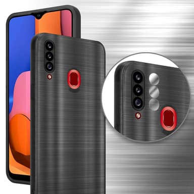 Samsung Galaxy A20s Silikondeksel Beskyttelse (svart)