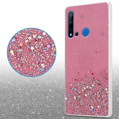 Huawei NOVA 5i / P20 LITE 2019 Silikondeksel Glitter