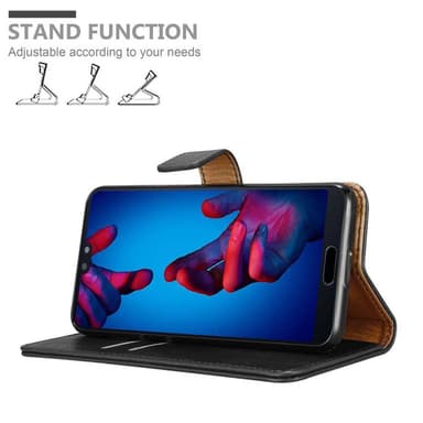 Huawei P20 lommebokdeksel etui (svart)