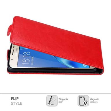 Samsung Galaxy J7 2016 deksel flip cover (rød)