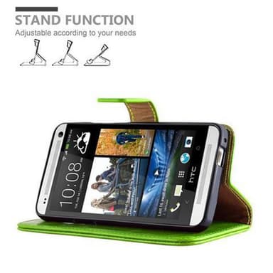 HTC ONE M7 lommebokdeksel etui (grønn)