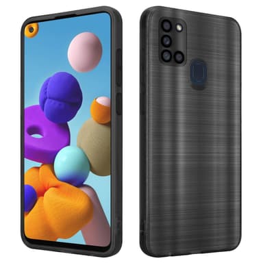 Samsung Galaxy A21s Silikondeksel Beskyttelse (svart)