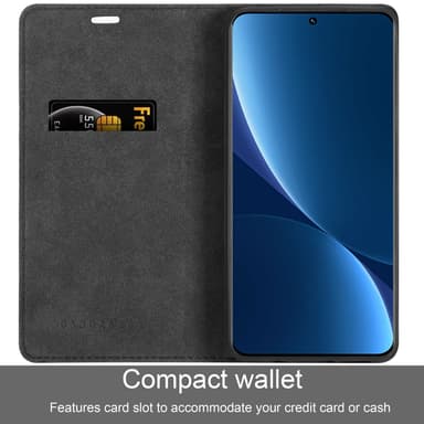 Xiaomi 12 PRO lommebokdeksel case (svart)