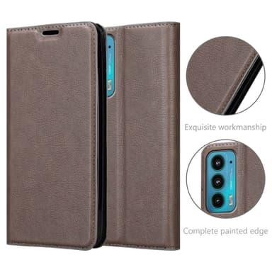 Motorola EDGE 20 lommebokdeksel case (brun)