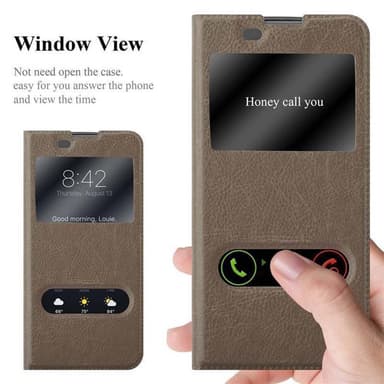LG K8 2016 lommebokdeksel cover (brun)