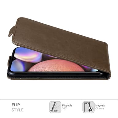 Samsung Galaxy A10s / M01s deksel flip cover (brun)