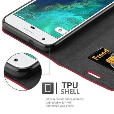 Google PIXEL lommebokdeksel case (rød)