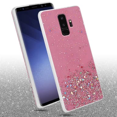 Samsung Galaxy S9 PLUS Silikondeksel Glitter (rosa)