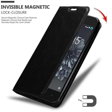 BQ Aquaris X5 lommebokdeksel case (svart)