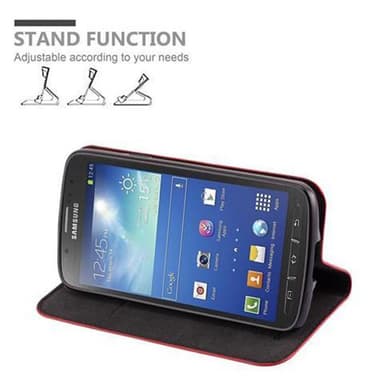 Samsung Galaxy S4 ACTIVE lommebokdeksel case (rød)