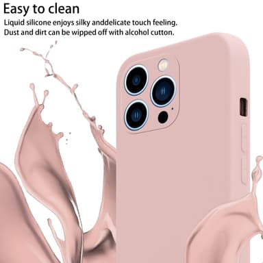 Deksel iPhone 13 PRO med Halskjede (rosa)