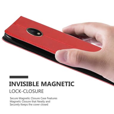 Motorola MOTO G5 PLUS lommebokdeksel cover (rød)