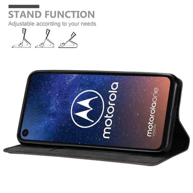 Motorola ONE VISION lommebokdeksel case (brun)