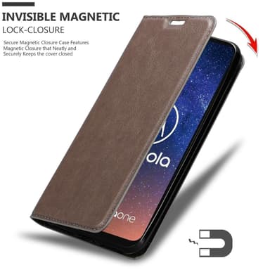 Motorola ONE VISION lommebokdeksel case (brun)